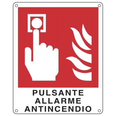 Cartello "pulsante allarme antincendio"