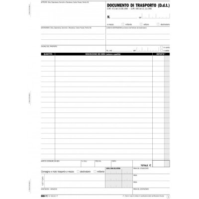 Blocco documento di trasporto