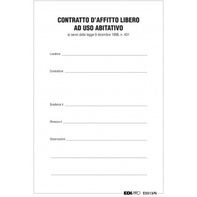 Contratto d`affitto libero