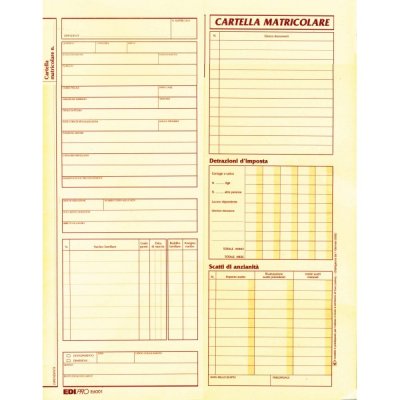 Cartella busta matricolare