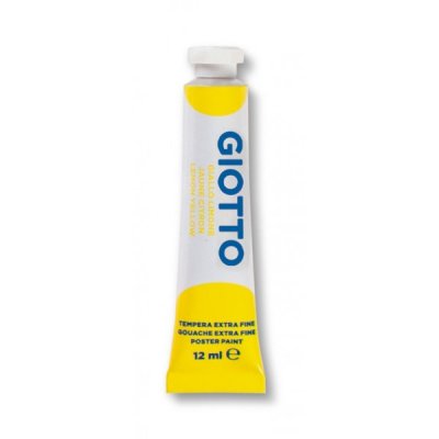 Tempera in tubetto colore giallo limone