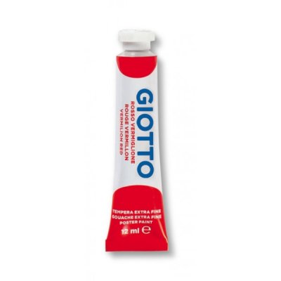 Tempera in tubetto colore rosso vermiglione