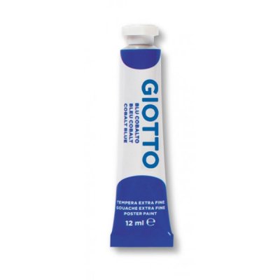 Tempera in tubetto colore blu cobalto