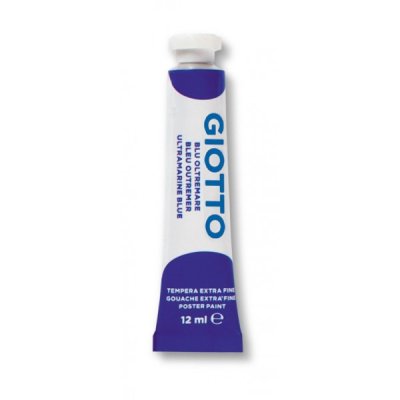 Tempera in tubetto colore blu oltremare