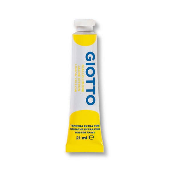 Tempera in tubetto colore giallo limone