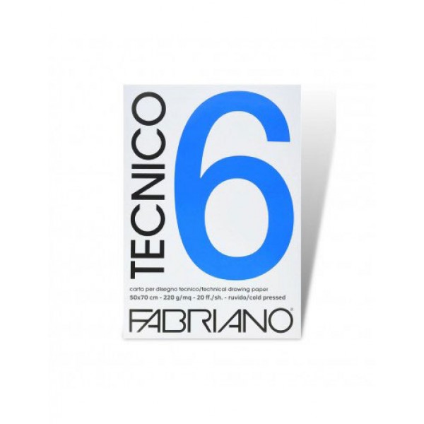 Tecnico 6 - album da disegno ruvido 20fg colore bianco grammatura 220gr