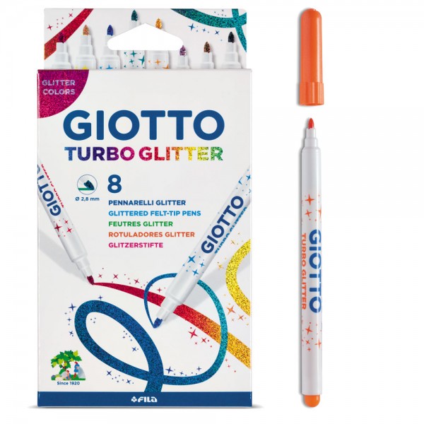 Astuccio pennarelli turbo glitter colore assortiti