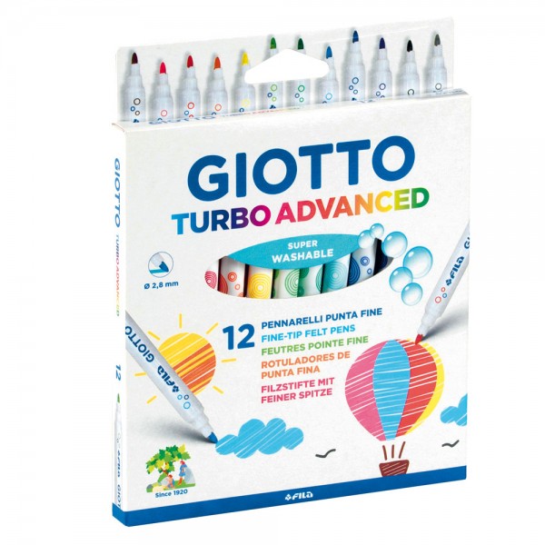 Astuccio pennarelli turbo advanced colore assortiti