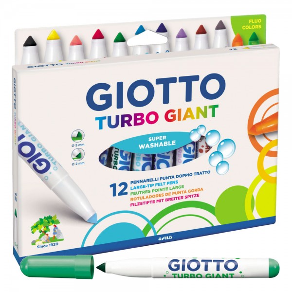 Astuccio pennarelli turbo giant colore assortiti