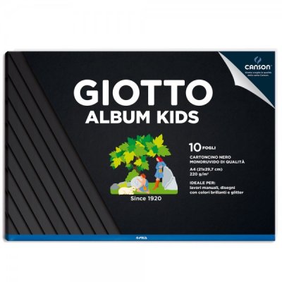 Album kids da disegno ruvido colore nero grammatura 220gr