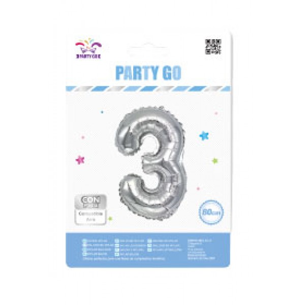Palloncino 3 colore argento