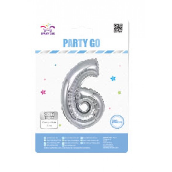 Palloncino 6 colore argento