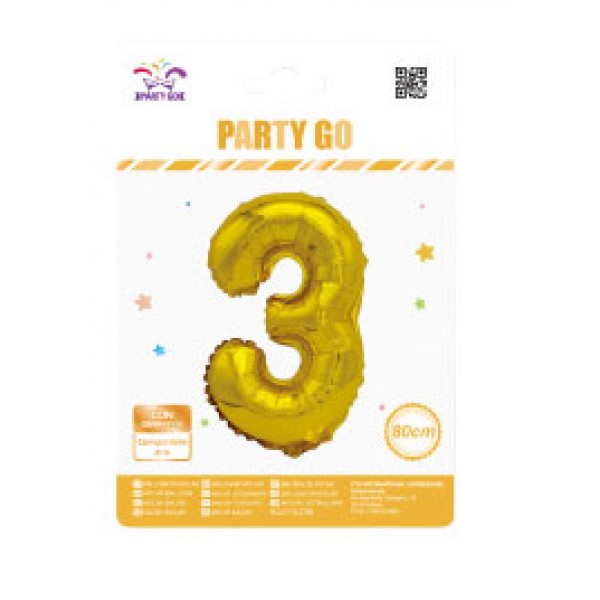 Palloncino 3 colore oro