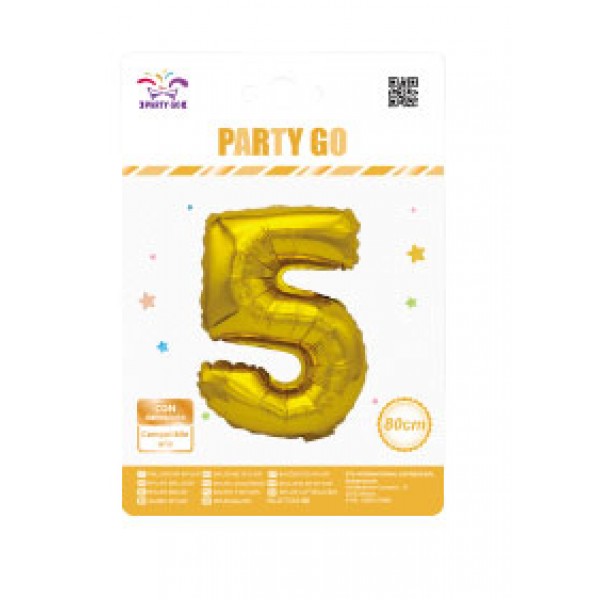 Palloncino 5 colore oro