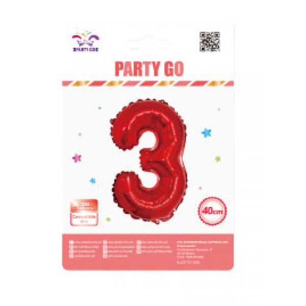 Palloncino 3 colore rosso