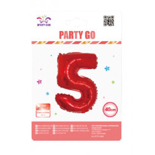 Palloncino 5 colore rosso