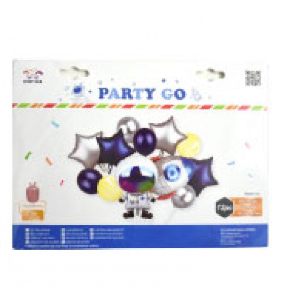 Set palloncini astronauta colore assortiti