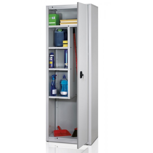 Armadio multiuso con vano portascope colore grigio