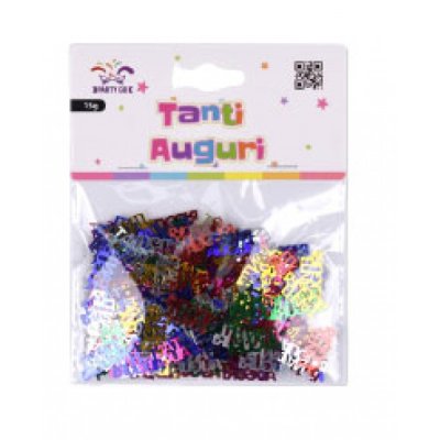 Coriandoli tanti auguri colore assortiti