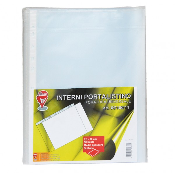 Buste foratura universale, buccia a4 - 21x29,7cm colore trasparente