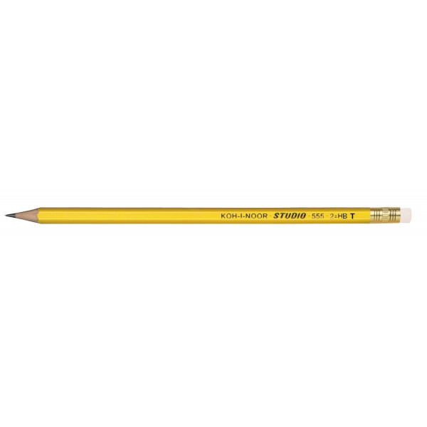 Matita Koh-I-Noor in grafite con gommino, fusto esagonale - HB2 - 12pz