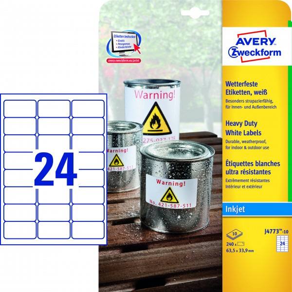 Etichette adesive in fogli a4 colore bianco