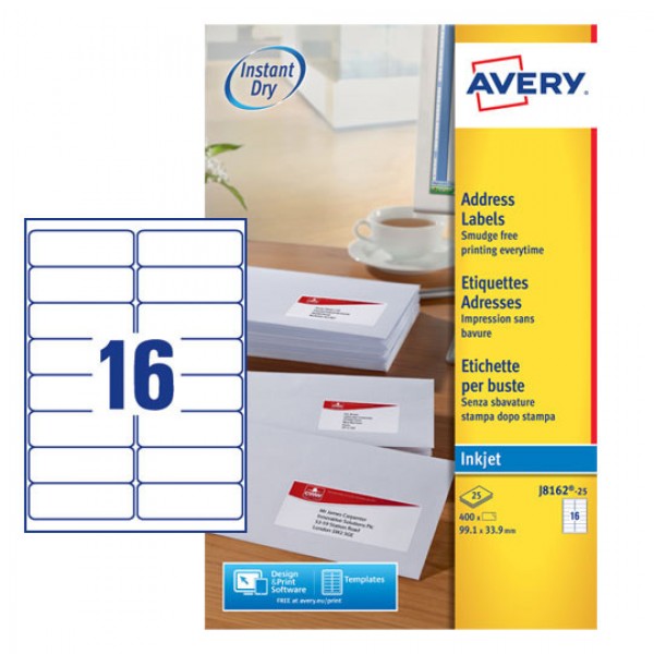 Quickdry - etichette adesive in fogli a4