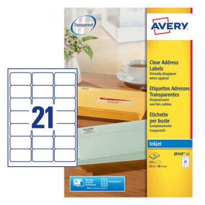 Quickdry - etichette adesive in fogli a4 colore trasparente opaco