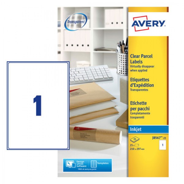 Quickdry - etichette adesive in fogli a4 colore trasparente opaco