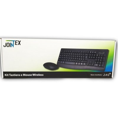 JOINTEX kit tastiera e mouse nero con interfaccia wireless