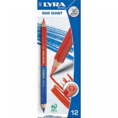 Lyra duo giant - matita bicolore colore blu/rosso