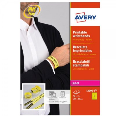 Braccialetti identificativi colore giallo