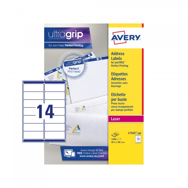 Ultragrip - etichette adesive in fogli a4 colore bianco