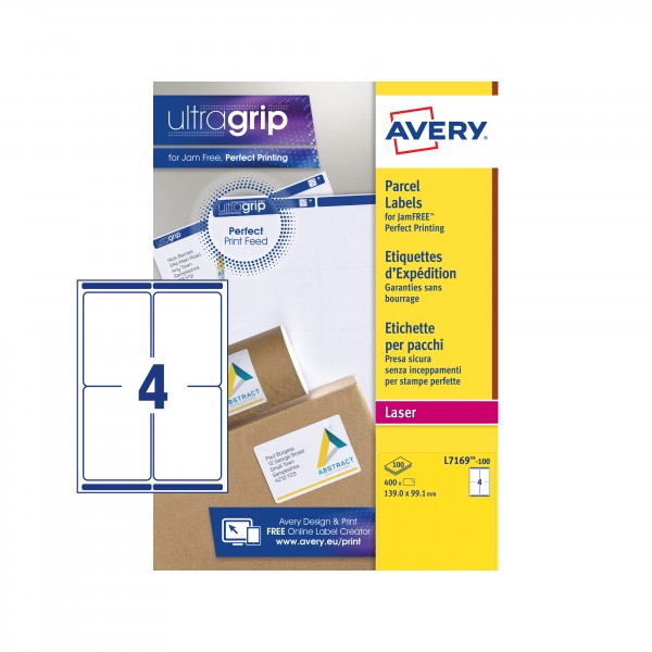 Ultragrip - etichette adesive in fogli a4