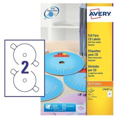 Etichette adesive in fogli a4 - per cd/dvd colore bianco