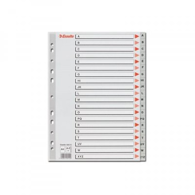 Divisori in ppl, 20 tasti a-z colore assortiti
