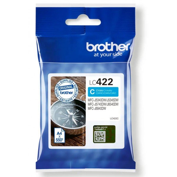 Brother Cartuccia Originale Ciano LC422C