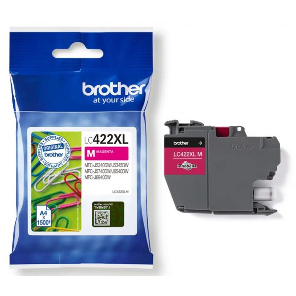 Brother Cartuccia Originale Magenta LC422XLM Alta Capacità