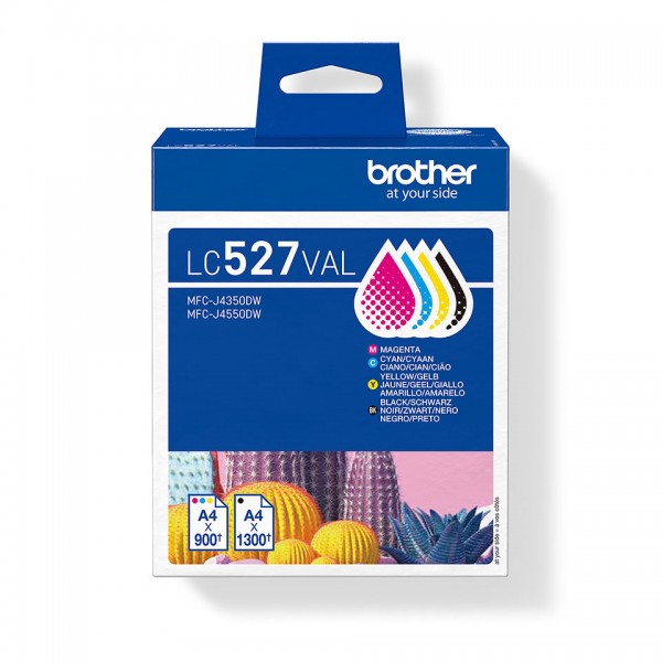 Cartuccia originale Brother LC527VAL Nero Ciano Magenta e Giallo