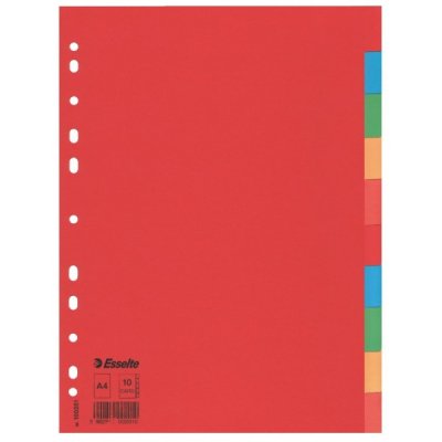 Separatori economy, 12 tasti colore assortiti grammatura 160gr