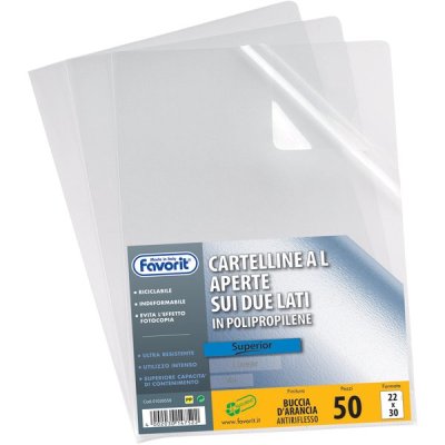 Cartelline a l pratic, buccia 22x30cm colore trasparente