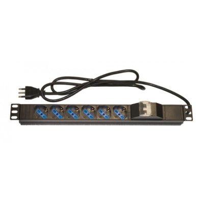 Multipresa da armadio rack 19" colore nero