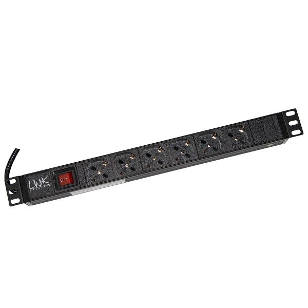 Multipresa da armadio rack 19" colore nero