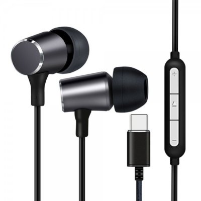 LINK auricolare con microfono e controller sul filo con connettore singolo USB-C