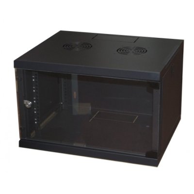 Armadio rack 19" 6 unita' da muro colore nero