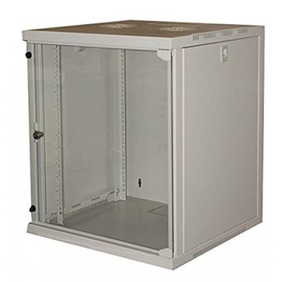 Armadio rack 19" 12 unita' da muro colore grigio