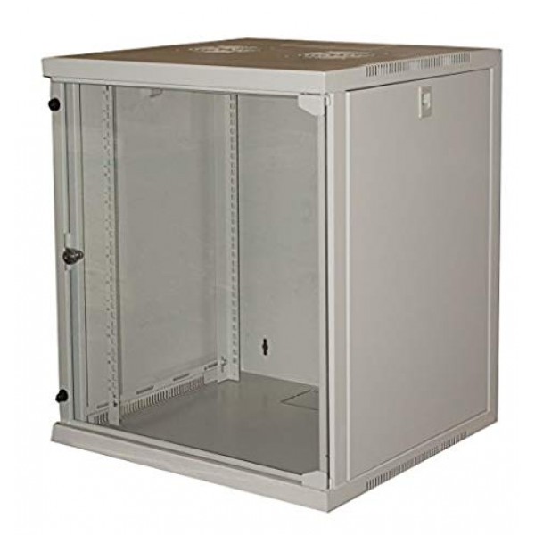 Armadio rack 19" 12 unita' da muro colore grigio