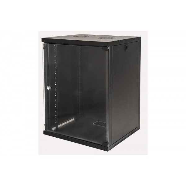 Armadio rack 19" 15 unita' da muro colore nero
