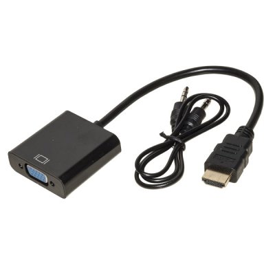 DIGITUS adattatore HDMI tipo a maschio a VGA femmina da 3,5 mm + cavo audio
