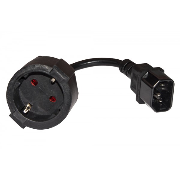 LINK adattatore di alimentazione con presa schuko tedesca femmina - iec c14 maschio cavo da 50cm